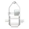 Artika Adjustable Over-The-Shower Head/Door Caddy with Mirror in Aluminum and Stainless Steel