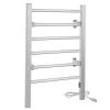ANZZI Naples 6-Bar Wall Mounted or Free Standing Electric Towel Warmer Rack in Aluminum -Toilet Storage Shop aluminum anzzi towel warmers tw fs103al 64 1000