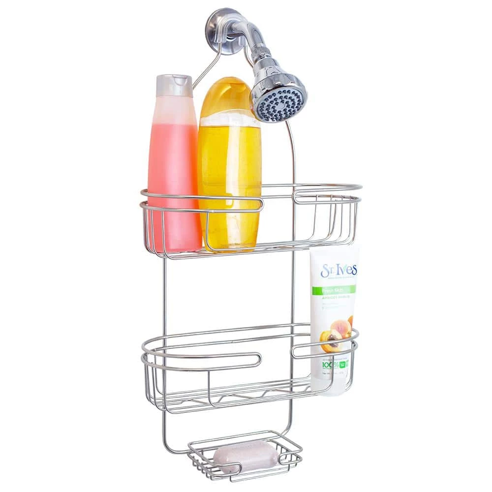 Home Basics Element Shower Caddy in Satin Nickel 3 Home Basics Element Shower Caddy in Satin Nickel