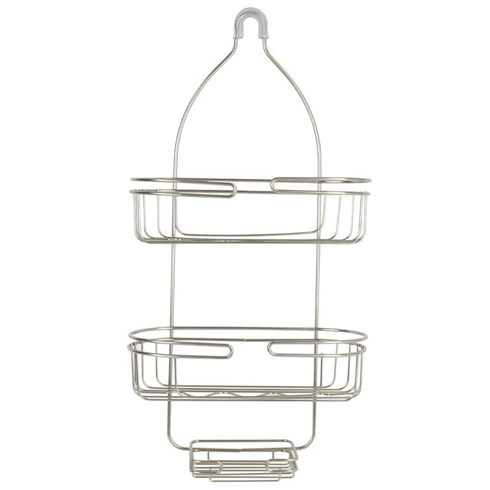 Home Basics Element Shower Caddy in Satin Nickel 4 Home Basics Element Shower Caddy in Satin Nickel - Image 2