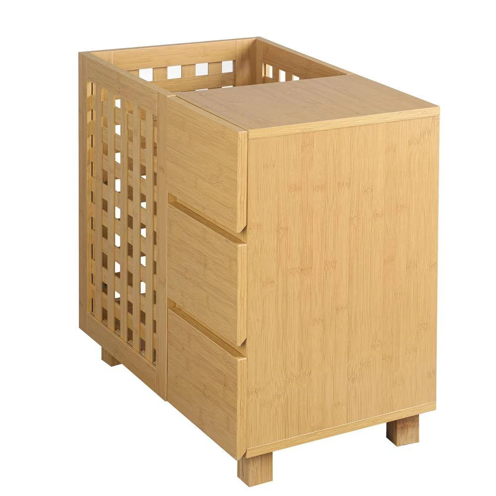 Unbranded Freestanding Mounting Bathroom Storage Basket with Drawer in Beige Single 6 Unbranded Freestanding Mounting Bathroom Storage Basket with Drawer in Beige Single - Image 4