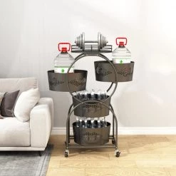 Aurora Decor AMA 16 in. W x 16 in. H x 34 in. D black Over-the-Toilet Storage Removable Rack Shelf Bathroom Kitchen Storage Wheels -Toilet Storage Shop black aurora decor over the toilet storage bsychd2b03b 44 1000