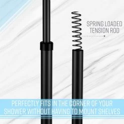 Bath Bliss 4 Tier Tension Corner Shower Organizer Caddy in Matte Black 11 Bath Bliss 4 Tier Tension Corner Shower Organizer Caddy in Matte Black -Toilet Storage Shop black bath bliss shower caddies 10000 matteblack 44 1000