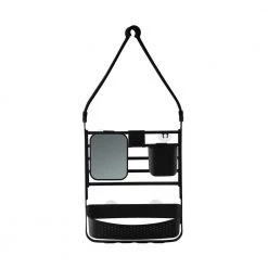 Bath Bliss Deluxe Flex Adjustable Shower Caddy in Matte Black -Toilet Storage Shop black bath bliss shower caddies 10090 mattblk 1f 1000