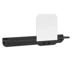 Better Living Aluminum Glide Shower Shelf in Black with Mirror -Toilet Storage Shop black better living shower caddies 11681 1f 1000