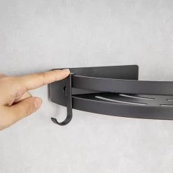 INSTER 2- Pack Wall Mount Stainless Steel Bathroom Corner Shelf with Rain Stand, Waterproof, Corrosion Resistant, in Black -Toilet Storage Shop black inster shower caddies hddtmjj0012 76 1000