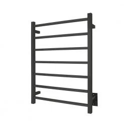 WarmlyYours Elevate Tahoe 7-Bar Hardwire Electric Towel Warmer in Black Matte Finish