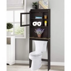 Unbranded 23.25 in. W x 69 in. H x 7.25 in. D Black Over-the-Toilet Storage Cabinet 11 Unbranded 23.25 in. W x 69 in. H x 7.25 in. D Black Over-the-Toilet Storage Cabinet -Toilet Storage Shop black over the toilet storage cuu0914888 1f 1000