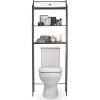 Sorbus 23.75 in. W x 66 in. H x 9.87 in. D Black Over-the-Toilet Storage Metal 1 Sorbus 23.75 in. W x 66 in. H x 9.87 in. D Black Over-the-Toilet Storage Metal -Toilet Storage Shop black sorbus over the toilet storage bat ovt 64 1000