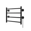 Unbranded 4 Bars Wall Mounted Heated Towel Racks with Timer Black 1 Unbranded 4 Bars Wall Mounted Heated Towel Racks with Timer Black -Toilet Storage Shop black towel warmers cuutmy mab 64 1000