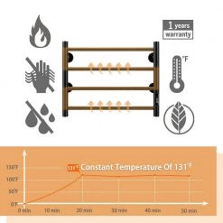 Unbranded 4-Bar Wall Mounted for Bathroom Plug-in or Hardwired Towel Warmer Stainless Steel with Timer in Black -Toilet Storage Shop black towel warmers ec twb 3292 44 1000