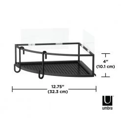 Umbra Cubiko Corner Bin in Black (Set of 2) -Toilet Storage Shop black umbra shower caddies 1018616 040 1f 1000