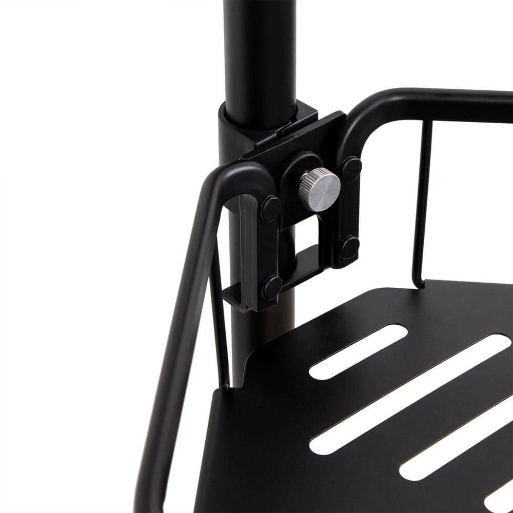 Utopia Alley Flat Shelf Rustproof Corner Shower Caddy 4 Adjustable Shelves in Black 9 Utopia Alley Flat Shelf Rustproof Corner Shower Caddy 4 Adjustable Shelves in Black - Image 7