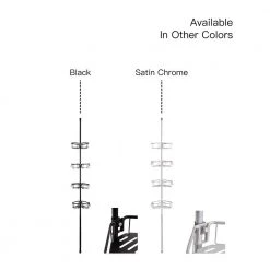 Utopia Alley Flat Shelf Rustproof Corner Shower Caddy 4 Adjustable Shelves in Black 13 Utopia Alley Flat Shelf Rustproof Corner Shower Caddy 4 Adjustable Shelves in Black -Toilet Storage Shop black utopia alley shower caddies pc13 66 1000