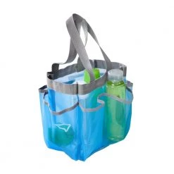 Honey-Can-Do Blue 6-Pocket Shower Tote