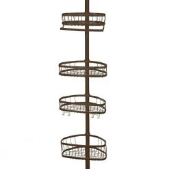 InterDesign York 5 to 9 ft. Tension Pole Shower Caddy in Bronze
