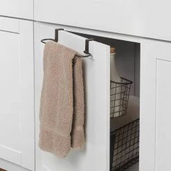 Spectrum Grid Over the Cabinet Towel Bar and Medium Basket in Bronze -Toilet Storage Shop bronze shower caddies 48524 31 1000