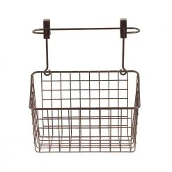Spectrum Grid Over the Cabinet Towel Bar and Medium Basket in Bronze -Toilet Storage Shop bronze shower caddies 48524 fa 1000