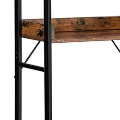 Benjara Hugh 9.8 in. W x 65 in. H x 24.8 in. D Brown Over-the-Toilet Storage Bathroom Rack in Brown and Black -Toilet Storage Shop brown and black benjara over the toilet storage bm274769 4f 1000