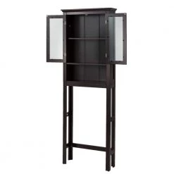 Glitzhome 24 in. W x 68.26 in. H x 7.5 in. D Espresso Over-the-Toilet Storage -Toilet Storage Shop brown glitzhome over the toilet storage gh1001003542 44 1000