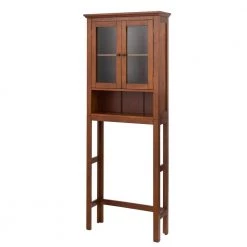 Glitzhome 26 in. W x 68.25 in. H x 9.25 in. D Brown Over-the-Toilet Storage -Toilet Storage Shop brown glitzhome over the toilet storage gh1517002245 c3 1000