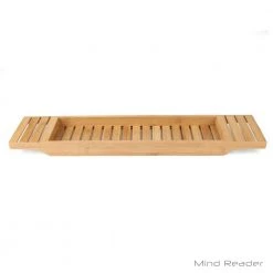 Mind Reader Freestanding Bathtub Caddy Tray in Bamboo -Toilet Storage Shop brown mind reader shower caddies bathcad brn fa 1000