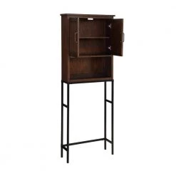 Home Decorators Collection Alster 25 in. W x 65 in. H x 8 in. D Over-the-Toilet Storage in Brown Oak -Toilet Storage Shop brown oak home decorators collection over the toilet storage tj 0401s6525br 77 1000