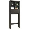 Gymax 24 in. W x 65 in. H x 8 in. D Brown Over-the-Toilet Storage Rack 2-Door Bathroom Space Saver Adjustable Shelf -Toilet Storage Shop brown over the toilet storage gym09667 64 1000