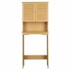 Aoibox 23.62 in. W x 62.4 in. H x 9.06 in. D Brown Bamboo Bathroom Over-the-Toilet Storage, Washing Machine Rack, 3-Shelves -Toilet Storage Shop brown over the toilet storage snmx3354 64 1000