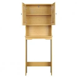 Cadeninc 23.62 in. W x 62.21 in. H x 8.98 in. D Brown Bamboo Over-the-Toilet Storage -Toilet Storage Shop brown over the toilet storage spk lqw1 4049 77 1000