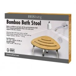 BIOS 19.3 in. W x 14 in. D Bamboo Adjustable Bath Stool Tub Seat 9 BIOS 19.3 in. W x 14 in. D Bamboo Adjustable Bath Stool Tub Seat -Toilet Storage Shop brown shower seats 60061 44 1000