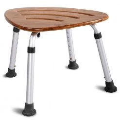 WELLFOR Fan Shaped 19 in. W x 14 in. D Bamboo Adjustable Tub and Shower Seat in Brown 14 WELLFOR Fan Shaped 19 in. W x 14 in. D Bamboo Adjustable Tub and Shower Seat in Brown -Toilet Storage Shop brown shower seats ba hpy 7007 4f 1000