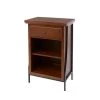 Silverwood Furniture Reimagined Leighton Bathroom Collection 23.75 in. W 2-Tier Floor Shelf with Drawer in Brown