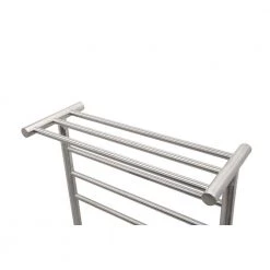 ANZZI Eve 8-Bar Stainless Steel Wall Mounted Electric Towel Warmer Rack in Brushed Nickel -Toilet Storage Shop brushed nickel anzzi towel warmers tw az012bn 1f 1000