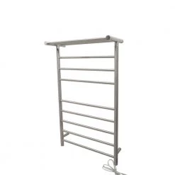 ANZZI Eve 8-Bar Stainless Steel Wall Mounted Electric Towel Warmer Rack in Brushed Nickel
