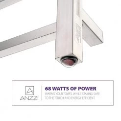 ANZZI Charles Series 6-Bar Stainless Steel Wall Mounted Electric Towel Warmer Rack in Brushed Nickel -Toilet Storage Shop brushed nickel anzzi towel warmers tw az014bn 66 1000
