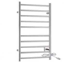 ANZZI Crete 10-Bar Stainless Steel Wall Mounted Towel Warmer Rack with Polished Chrome Finish 12 ANZZI Crete 10-Bar Stainless Steel Wall Mounted Towel Warmer Rack with Polished Chrome Finish -Toilet Storage Shop brushed nickel anzzi towel warmers tw wm104ch c3 1000
