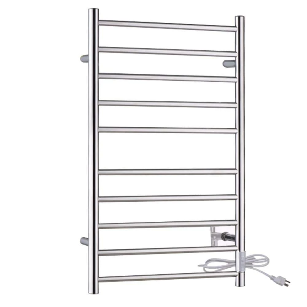 ANZZI Crete 10-Bar Stainless Steel Wall Mounted Towel Warmer Rack with Polished Chrome Finish 5 ANZZI Crete 10-Bar Stainless Steel Wall Mounted Towel Warmer Rack with Polished Chrome Finish - Image 3