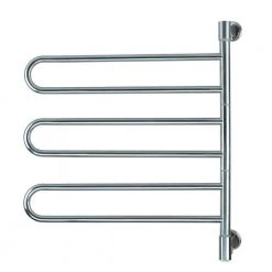 Amba Swivel Medium Jill 6-Bar Plug-In Electric Towel Warmer in Brushed Stainless Steel