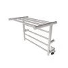 Amba Radiant Shelf 8-Bar Plug-in with Hardwire kit Electric Towel Warmer in Brushed Stainless Steel -Toilet Storage Shop brushed stainless steel amba towel warmers rsh b 64 1000