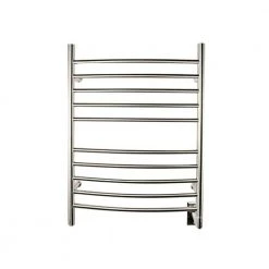 Amba Radiant Curved 10-Bar Hardwired Electric Towel Warmer in Brushed Stainless Steel