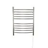 Amba Radiant Curved 10-Bar Plug-In Electric Towel Warmer in Brushed Stainless Steel -Toilet Storage Shop brushed stainless steel amba towel warmers rwp cb 64 1000