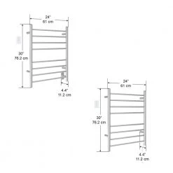Ancona Prestige Dual 8-Bar Hardwired and Plug-in Electric Towel Warmer in Brushed Stainless Steel with Wall Countdown Timer -Toilet Storage Shop brushed stainless steel ancona towel warmers an 5322 twcd01 1d 1000