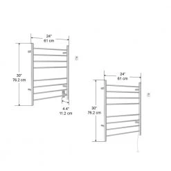 Ancona Prestige Dual 8-Bar Hardwired and Plug-in Towel Warmer in Brushed Stainless Steel with Timer -Toilet Storage Shop brushed stainless steel ancona towel warmers an 5322t 1d 1000