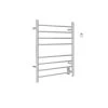 Ancona Prestige Dual 8-Bar Hardwired and Plug-in Towel Warmer in Brushed Stainless Steel with Timer