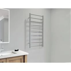 Ancona Gala Dual XL 10-Bar Hardwired and Plug-in Towel Warmer in Brushed Stainless Steel -Toilet Storage Shop brushed stainless steel ancona towel warmers an 5366 1d 1000