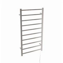 Ancona Gala Dual XL 10-Bar Hardwired and Plug-in Towel Warmer in Brushed Stainless Steel