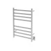Ancona Prima Dual Extended 8-Bar Hardwired and Plug-in Electric Towel Warmer in Brushed Stainless Steel