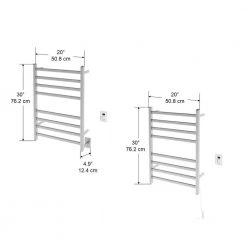 Ancona Prima Dual Extended 8-Bar Hardwired and Plug-in Electric Towel Warmer in Brushed Stainless Steel with Timer -Toilet Storage Shop brushed stainless steel ancona towel warmers an 5430t 44 1000