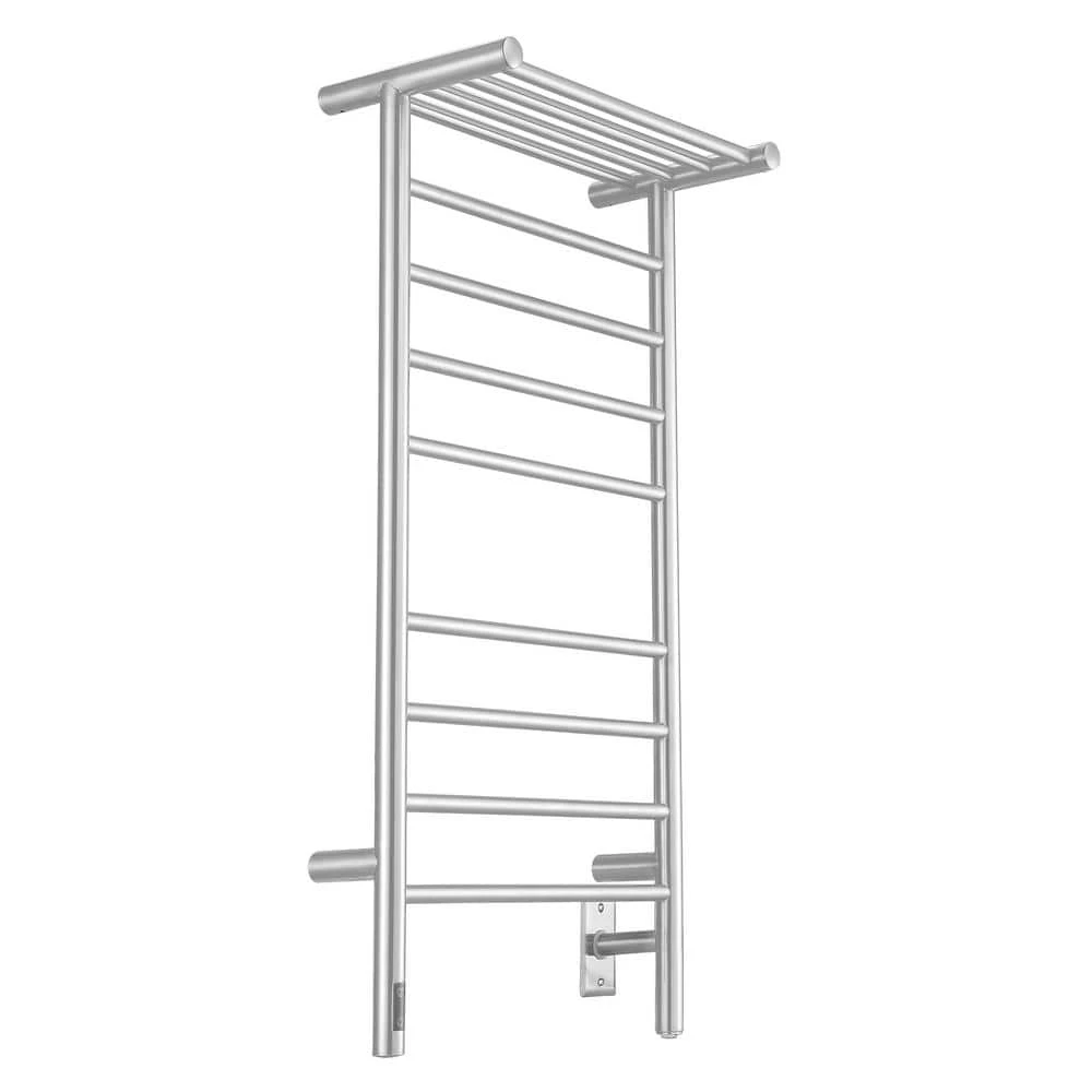 Ancona Piazzo OBT - 8 Bar Dual Wall Mount Towel Warmer with Integrated On-Board Timer in Brushed Stainless Steel 3 Ancona Piazzo OBT - 8 Bar Dual Wall Mount Towel Warmer with Integrated On-Board Timer in Brushed Stainless Steel